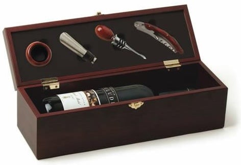 True Cherry 4-Piece Accessory Wine Box