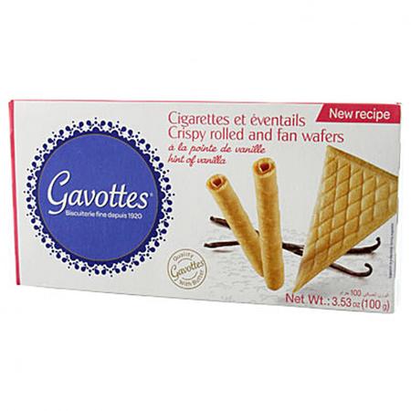 GAVOTTES ROLLED AND FAN VANILLA WAFERS  