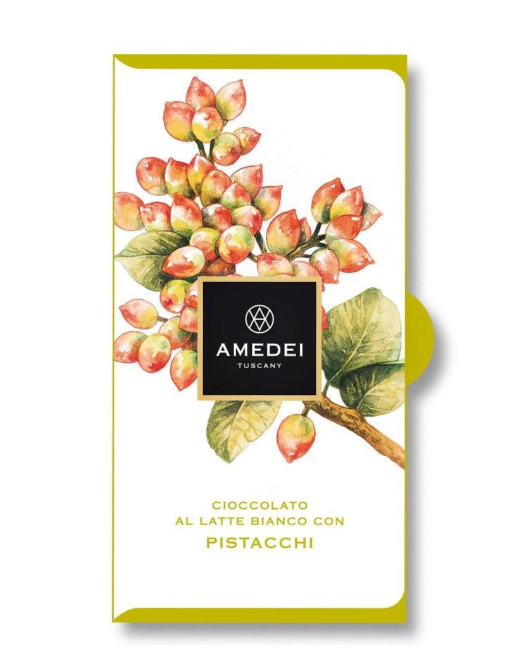  Amedei White Chocolate W/Pistachios Bar
