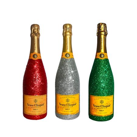 VEUVE CLICQUOT BRUT YELLOW LABEL 750ML (HOLIDAY GLAM EDITION) SET OF 3