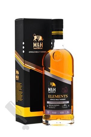 M&H ELEMENTS POMEGRANATE WINE CASK SINGLE MALT WHISKY 750ML (KOSHER)