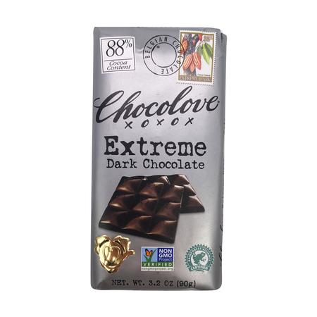 CHOCOLOVE 88% EXTREME DARK CHOCOLATE BAR
