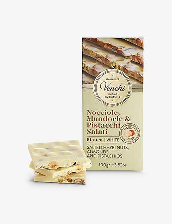 VENCHI WHITE CHOCOLATE SALTED NUTS 110G