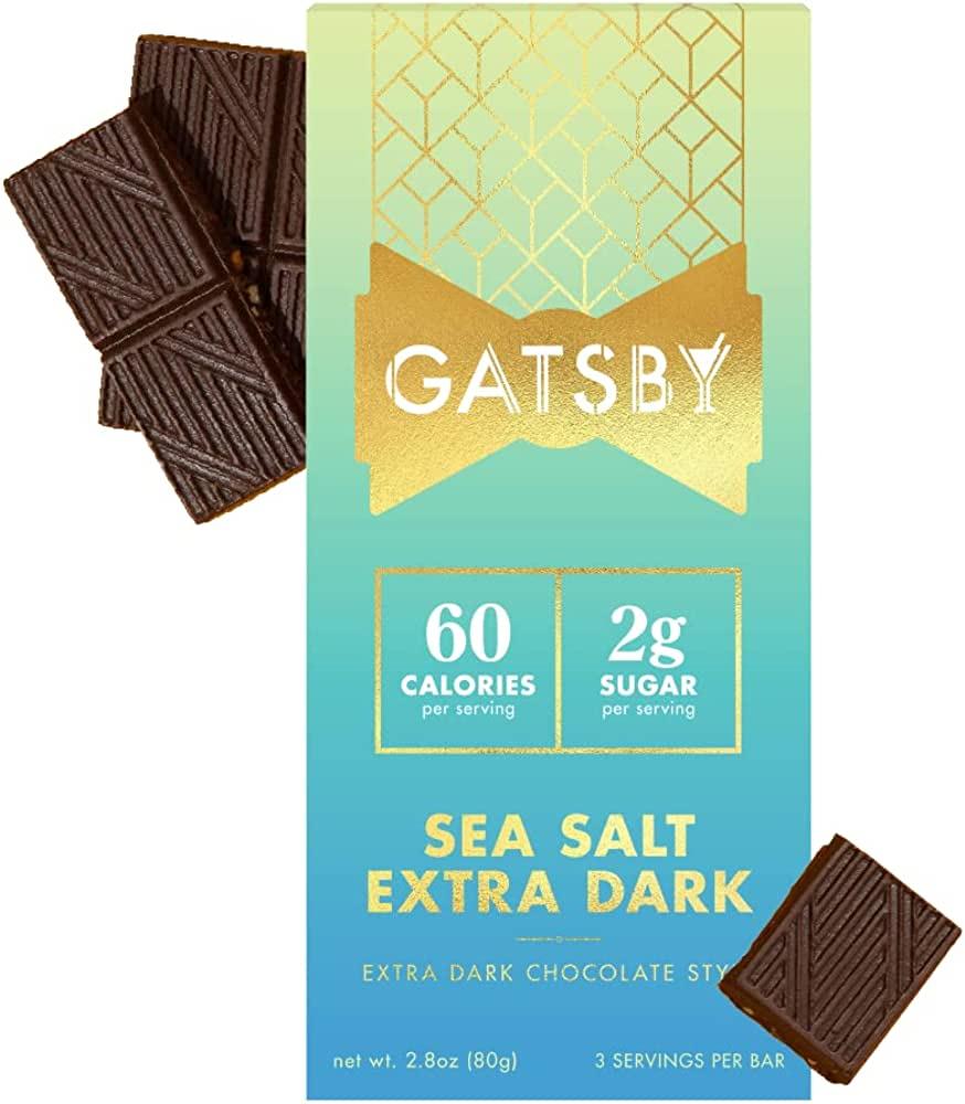  Gatsby Sea Salt Extra Dark Chocolate Style Bar, 60