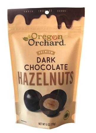 OREGON ORCHARD DARK CHOCOLATE HAZELNUTS 6OZ
