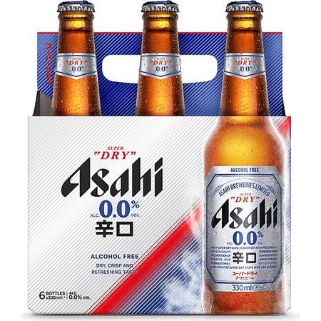 ASAHI DRAFT BEER SUPER DRY 6PK/12OZ BOTTLES *NON-ALCOHOLIC*