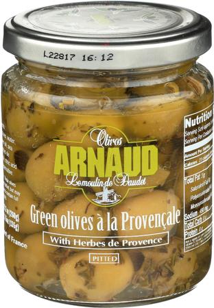 ARNAUD WHOLE GREEN OLIVES W/ HERBS OF PROVENCE 9.2 OZ
