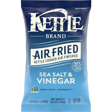 KETTLE AIR FRIED SEA SALT + VINEGAR CHIPS 6.5 OZ BAG