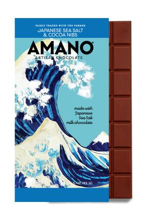 AMANO JAPANESE SEA SALT & COCOA NIBS CHOCOLATE BAR