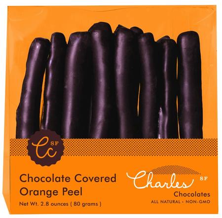 CHARLES CHOCOLATE COVERED ORANGE PEELS 2.8 OZ