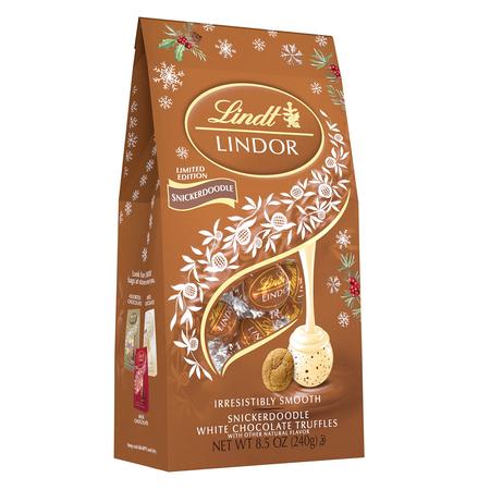 LINDT LINDOR WHITE CHOCOLATE SNICKERDOODLE TRUFFLES  8.5 OZ