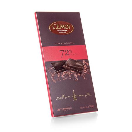 CEMOI 72% DARK CHOCOLATE BAR 100G