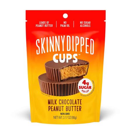 SKINNY DIPPED MILK CHOCOLATE PEANUT BUTTER CUP 90G