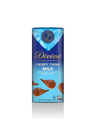 DIVINE MILK CHOCOLATE CRISPY THINS 80G