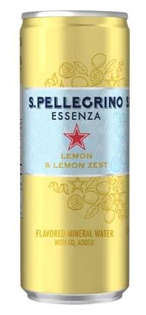 SAN PELLEGRINO ESSENZA LEMON & LEMON ZEST 330ML