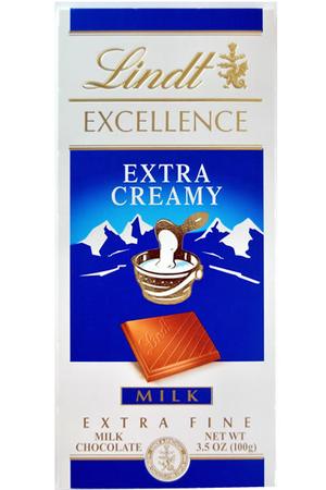 LINDT EXCELLENCE EXTRA CREAMY MILK CHOCOLATE 3.5OZ
