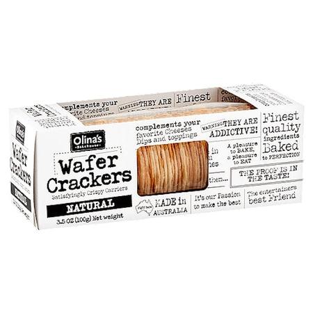 OLINA`S BAKEHOUSE NATURAL WAFER CRACKERS 100G
