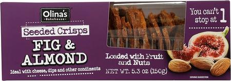 OLINA`S BAKEHOUSE FIG + ALMOND SEEDED CRISPS 150G
