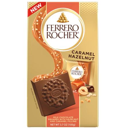 FERRERO ROCHER ASSORTED HAZELNUT CARAMEL SQUARES 3.7OZ