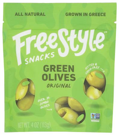 FREESTYLE ORIGINAL GREEN OLIVES 4OZ