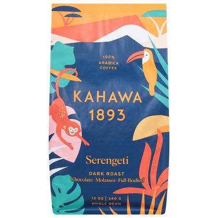 KAHAWA SERENGETI DARK ROAST COFFEE WHOLE BEANS 12OZ