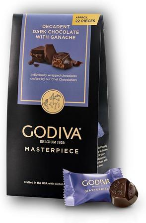 GODIVA MASTERPIECE DARK CHOCOLATE W/ GANACHE 4.1OZ BAG