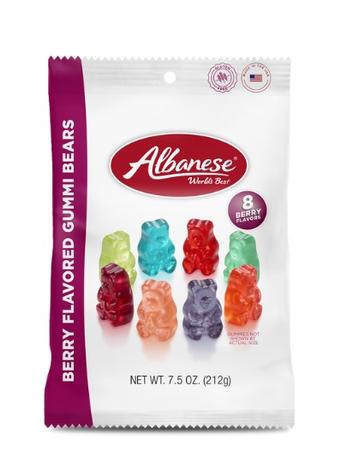ALBANESE 8 FLAVOR GUMMY BEARS BAG 7.5OZ