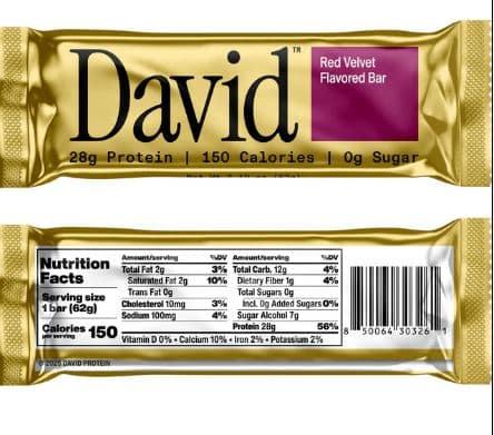 DAVID RED VELVET PROTEIN BAR 62G
