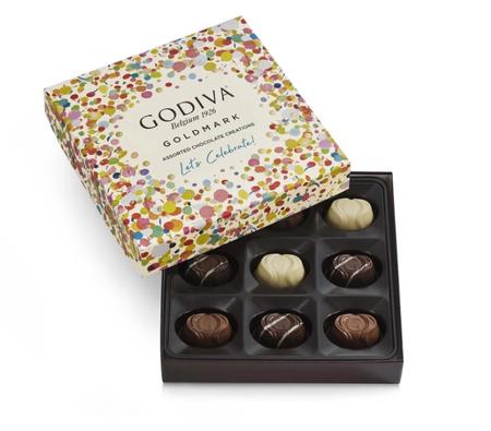 GODIVA GOLDMARK ASSORTED CHOCOLATE BOX 3.8OZ