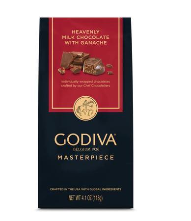 GODIVA MASTERPIECE MILK CHOCOLATE W/ GANACHE 4.1OZ BAG