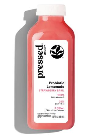 PRESSED JUICERY PREBIOTIC LEMONADE STRAWBERRY + BASIL 15.2OZ