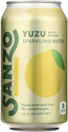 SANZO SPARKLING WATER YUZU W/ GINGER 12OZ