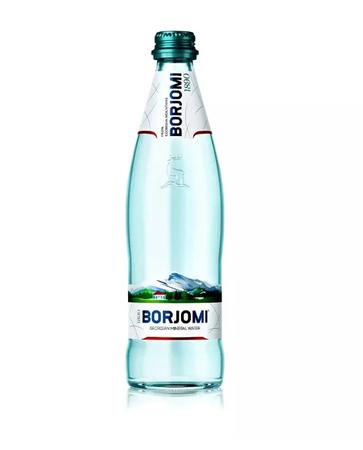BORJOMI SPARKLING MINERAL WATER GLASS BOTTLE 500ML