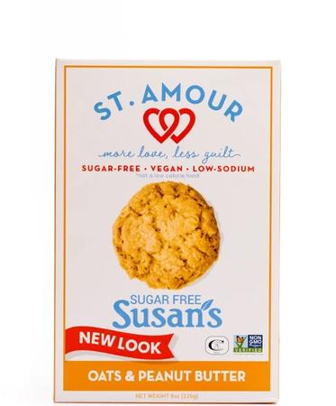 ST. AMOUR SUGAR FREE OATS & PEANUT BUTTER COOKIES 8OZ