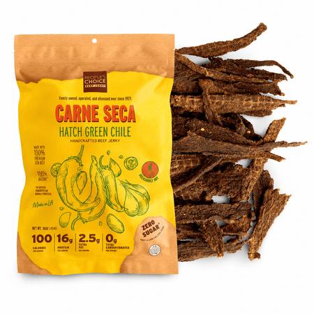PEOPLE`S CHOICE CARNE SECA HATCH GREEN CHILE BEEF JERKY