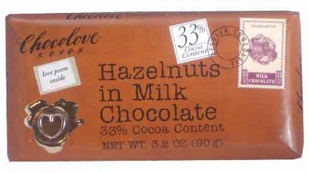 CHOCOLOVE HAZELNUTS IN MILK CHOCOLATE