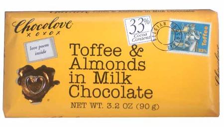 CHOCOLOVE TOFFEE ALMONDS MILK CHOCOLATE