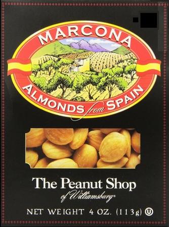 THE PEANUT SHOP MARCONA ALMONDS BOX 4OZ 