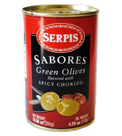 SERPIS SABORES SPICY CHORIZO OLIVES 130G
