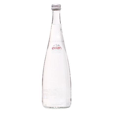  Evian Mineral Water Glass Bottle 750ml