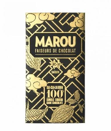 MAROU 100% DARK CHOCOLATE BAR 60G
