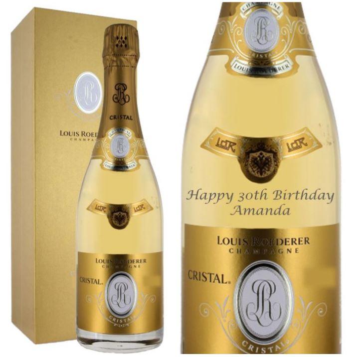 Louis Roederer Cristal Brut with Two Flutes and Gift Box 2008