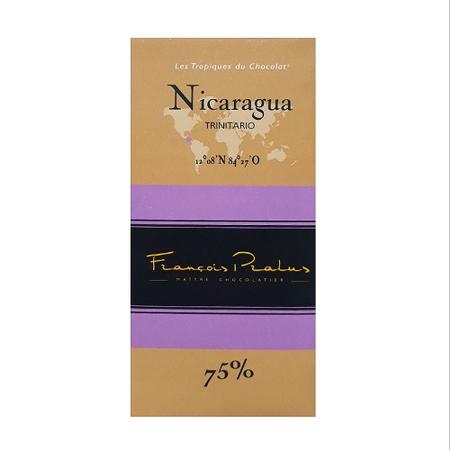 PRALUS NICARAGUA 75% DARK CHOCOLATE BAR 